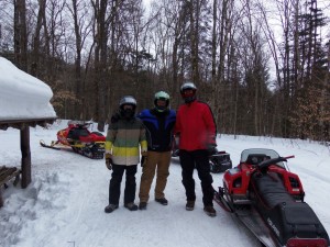 Some snowmobilers from Chittenden. The taller one rides sometimes with Paul in their Groomer. 